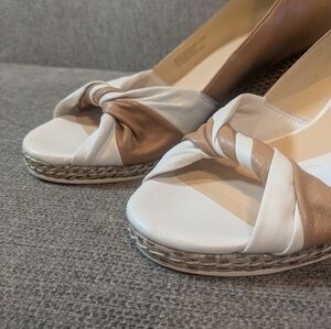 Cole Haan Ava Wedge Espadrille sandal open toe Heel Nike Air 8.5